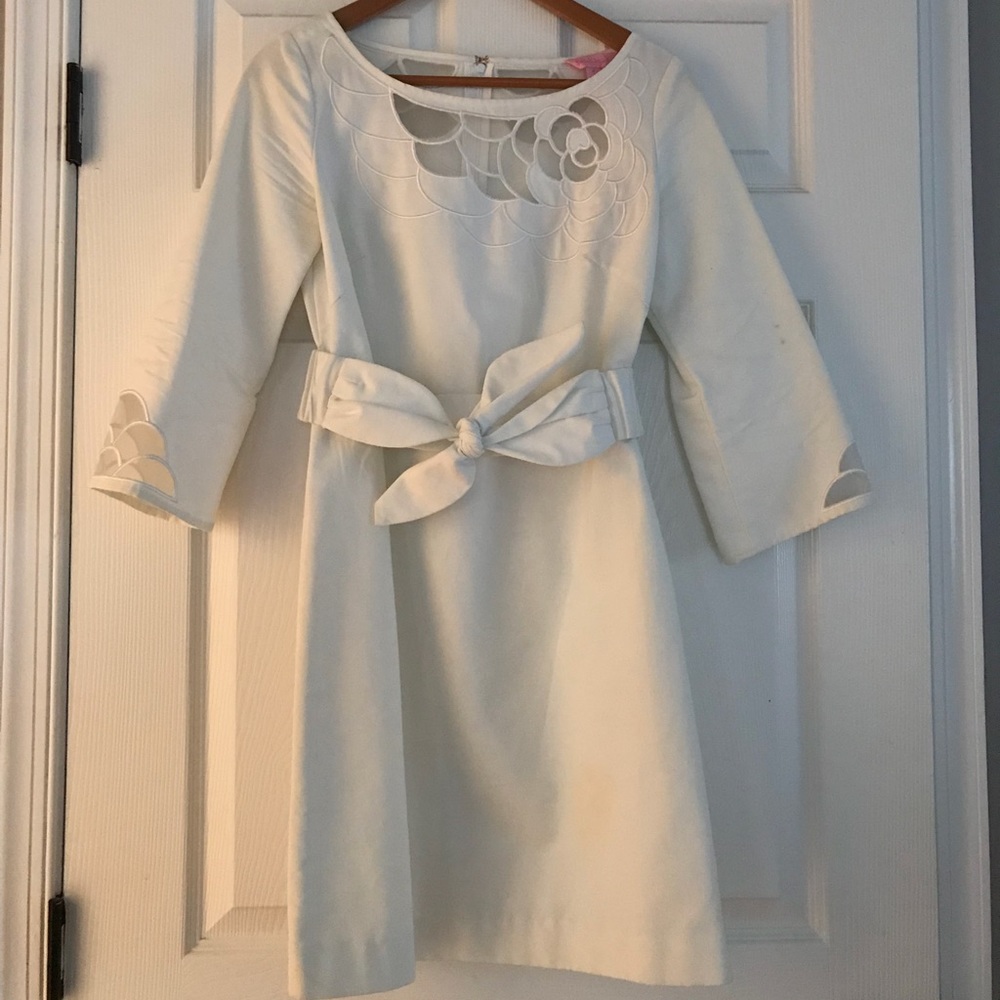 Lily Pulitzer white shift dress. Worn once.